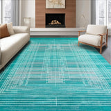 Contemporary Teal Abstract Waves(Blue)