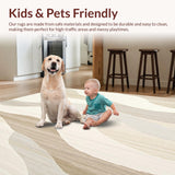 Beige Kitchen with Slip Resistant Backing and Padded Surface(Beige)