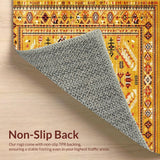 Ultra Soft Area Rug, Non Slip, Stain Resistant, Washable Area Rugs for Living Room, Bedroom, Charming Crochet Detail Accent(Yellow)
