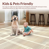 Ultra Soft Area Rug, Non Slip, Stain Resistant, Washable Area Rugs for Living Room, Bedroom, Modern Minimalist Faux Fur Appeal(Beige)