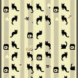 Ultra Soft Area Rug, Non Slip, Stain Resistant, Washable Area Rugs for Living Room, Bedroom, Striking Monochrome Feline Art(Beige)