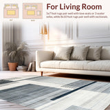 Ultra Soft Area Rug, Non Slip, Stain Resistant, Washable Area Rugs for Living Room, Bedroom, Textured Shaggy Bubble Aesthetic(Gray)