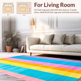 Charming Colorful Striped Visual Delight(Blue)