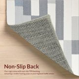 Ultra Soft Area Rug, Non Slip, Stain Resistant, Washable Area Rugs for Living Room, Bedroom, Modern Diamond Stripe Living Room Plush Carpet(Gray)