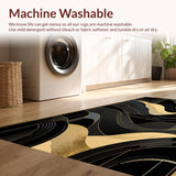Elegant Abstract Marble Inspired Motif(Black)