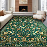 Ultra Soft Area Rug, Non Slip, Stain Resistant, Washable Area Rugs for Living Room, Bedroom, Boho Chic Retro(Green)