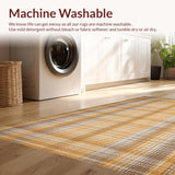 Ultra Soft Area Rug, Non Slip, Stain Resistant, Washable Area Rugs for Living Room, Bedroom, Inviting Subtle Textural Design(Gold)