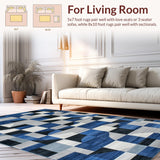Stylish Triadic Color Block Design(Blue)