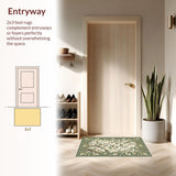 Ultra Soft Area Rug, Non Slip, Stain Resistant, Washable Area Rugs for Living Room, Bedroom, Serene Earthy Tone Elements(Beige)