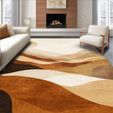 Ultra Soft Area Rug, Non Slip, Stain Resistant, Washable Area Rugs for Living Room, Bedroom, Desert Sandscape Area Brown & Beige Hallway Floor(Brown)
