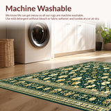 Ultra Soft Area Rug, Non Slip, Stain Resistant, Washable Area Rugs for Living Room, Bedroom, Boho Style Non Slip for(Green)