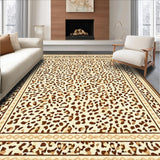 Ultra Soft Area Rug, Non Slip, Stain Resistant, Washable Area Rugs for Living Room, Bedroom, Sophisticated Neutral Animal Design(Beige)