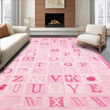 Ultra Soft Area Rug, Non Slip, Stain Resistant, Washable Area Rugs for Living Room, Bedroom, Vibrant Child-friendly Graphic Display(Pink)
