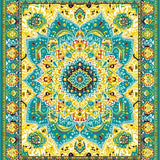 Ultra Soft Area Rug, Non Slip, Stain Resistant, Washable Area Rugs for Living Room, Bedroom, Intricate Geometric Artistry Piece(Yellow)