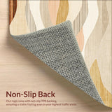 Contemporary Low Pile Area Modern Artistic Design for Versatile Spaces(Beige)