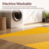 Ultra Soft Area Rug, Non Slip, Stain Resistant, Washable Area Rugs for Living Room, Bedroom, Contemporary Bold Yellow Kids Playroom Durable Rug(Yellow)