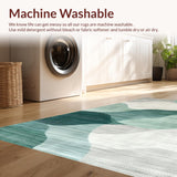 Ultra Soft Area Rug, Non Slip, Stain Resistant, Washable Area Rugs for Living Room, Bedroom, Elegant Ivory Geometric Motif(Gray)