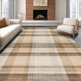 Ultra Soft Area Rug, Non Slip, Stain Resistant, Washable Area Rugs for Living Room, Bedroom, Rustic Neutral Patterned Piece(Beige)