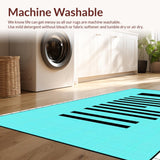 Ultra Soft Area Rug, Non Slip, Stain Resistant, Washable Area Rugs for Living Room, Bedroom, Sophisticated Structured Note Layout(Blue)