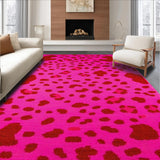 Ultra Soft Area Rug, Non Slip, Stain Resistant, Washable Area Rugs for Living Room, Bedroom, Joyful Pink Safari Inspired Style(Pink)