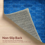 Ultra Soft Area Rug, Non Slip, Stain Resistant, Washable Area Rugs for Living Room, Bedroom, Cobalt Bow Scalloped Rug: Decorative Bowknot Floor Mat(Blue)