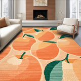 Ultra Soft Area Rug, Non Slip, Stain Resistant, Washable Area Rugs for Living Room, Bedroom, Contemporary Coral Textured Flair(Orange)