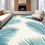 Ultra Soft Area Rug, Non Slip, Stain Resistant, Washable Area Rugs for Living Room, Bedroom, Stylish Coastal Inspired Leaf Print(Beige)