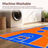 Ultra Soft Area Rug, Non Slip, Stain Resistant, Washable Area Rugs for Living Room, Bedroom, Contemporary Athletic Visual Appeal(Orange)