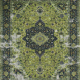 Luxurious Charcoal Floral Accents(Green)