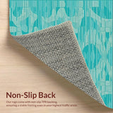 Contemporary Teal Geometric Motif(Blue)