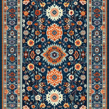 Bold Modern Medallion Style(Blue)