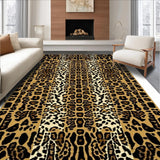 Ultra Soft Area Rug, Non Slip, Stain Resistant, Washable Area Rugs for Living Room, Bedroom, Eclectic Khaki Animal Motif(Beige)