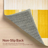 Ultra Soft Area Rug, Non Slip, Stain Resistant, Washable Area Rugs for Living Room, Bedroom, Rustic Earthy Tones Runner(Yellow)