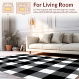 Bold Graphic Monochrome Checkered Look(Black)