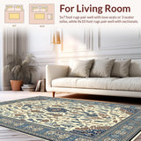 Ultra Soft Area Rug, Non Slip, Stain Resistant, Washable Area Rugs for Living Room, Bedroom, Charming Animal Motif in Earthy Tones(Beige)