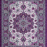 Ultra Soft Area Rug, Non Slip, Stain Resistant, Washable Area Rugs for Living Room, Bedroom, Sophisticated Pastel Floral Touch(Purple)
