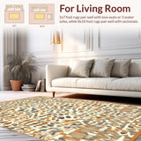 Beige Runner Featuring Geometric Spotted Inspired by Antelope Prints(Brown)