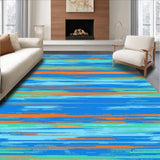 Stylish Contemporary Spectrum Stripes(Blue)