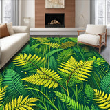 Ultra Soft Area Rug, Non Slip, Stain Resistant, Washable Area Rugs for Living Room, Bedroom, Bright Cheerful Organic Patterns(Green)