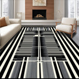 Ultra Soft Area Rug, Non Slip, Stain Resistant, Washable Area Rugs for Living Room, Bedroom, Unique Minimalist Animal Theme(Black)