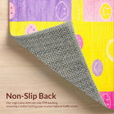 Ultra Soft Area Rug, Non Slip, Stain Resistant, Washable Area Rugs for Living Room, Bedroom, Vibrant Rainbow Notebook Aesthetic(Yellow)