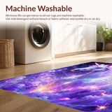 Ultra Soft Area Rug, Non Slip, Stain Resistant, Washable Area Rugs for Living Room, Bedroom, Unique Celestial Playful Pattern(White)