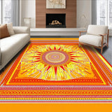 Ultra Soft Area Rug, Non Slip, Stain Resistant, Washable Area Rugs for Living Room, Bedroom, Whimsical Abstract Floral Echo(Yellow)
