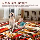 Charming Earthy Toned Mushroom Motif(Red)