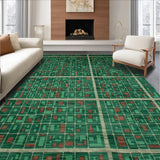 Ultra Soft Area Rug, Non Slip, Stain Resistant, Washable Area Rugs for Living Room, Bedroom, Colorful Urban Adventure Layout(Green)