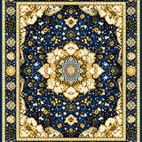 Ultra Soft Area Rug, Non Slip, Stain Resistant, Washable Area Rugs for Living Room, Bedroom, Warm Hues Large Rectangle(Blue)