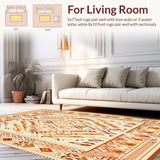 Aztec Inspired Area with Warm Hues Geometric(Beige)