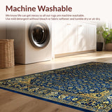 Elegant Navy Blue Geometric Motif(Blue)