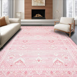 Ultra Soft Area Rug, Non Slip, Stain Resistant, Washable Area Rugs for Living Room, Bedroom, Elegant Pastel Playful Vibe(Pink)