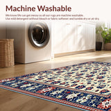 Ultra Soft Area Rug, Non Slip, Stain Resistant, Washable Area Rugs for Living Room, Bedroom, Vivid Petal Mosaic Showcasing Artistic Blooms and Geometric Floral Harmony(Beige)